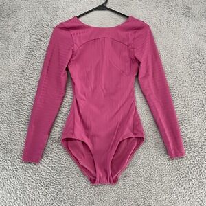 Lululemon One Piece Swimsuit Womens‎ S/M Ribbed Wrap Back Long Sleeve